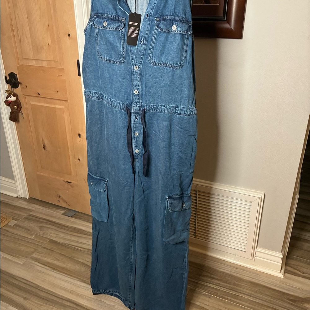 G-Star Soft Utility Jumpsuit in Faded Blue Denim NWT.